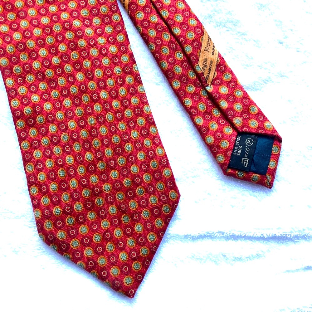 Ermenegildo Zegna silk tie fall bright oranges